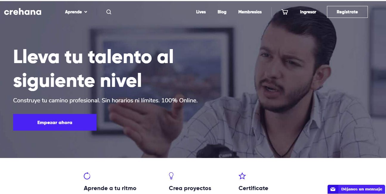 Cursos en linea gratis para creativos en Crehana