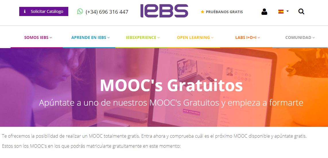 Cursos gratis en linea de IEBS