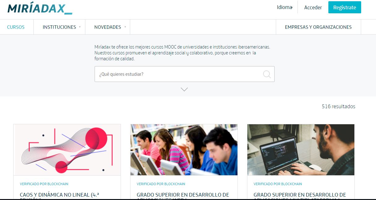Cursos de calidad de Miriadax