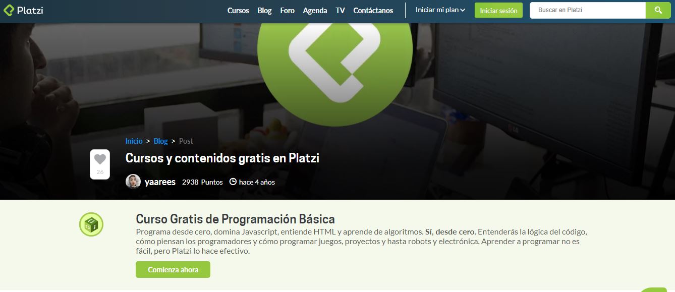 Cursos gratis en Platzi